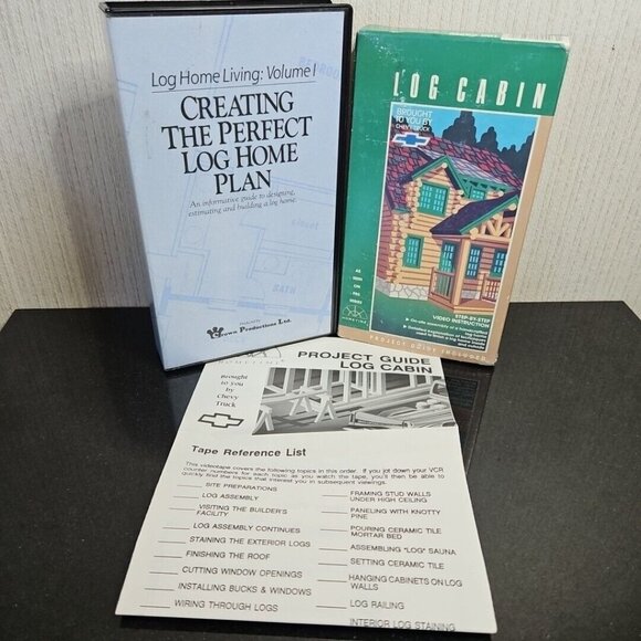 Log Cabin Design Build Estimate How To VHS Lot Step By Step Video Instruction